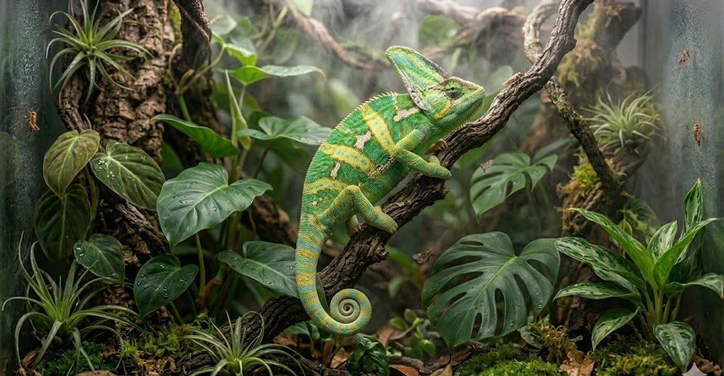 Caméléon casqué (Chamaeleo calyptratus)