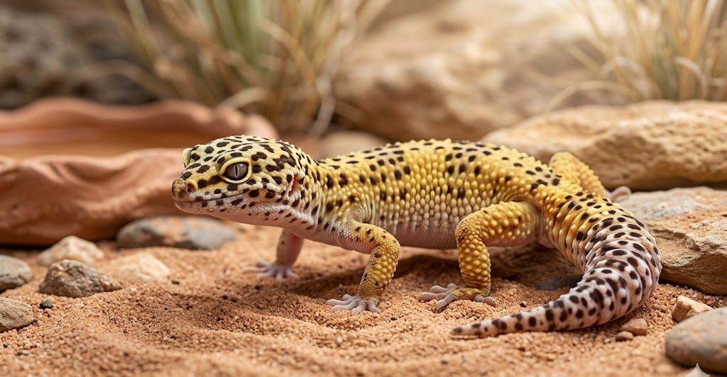 Gecko léopard (Eublepharis macularius)