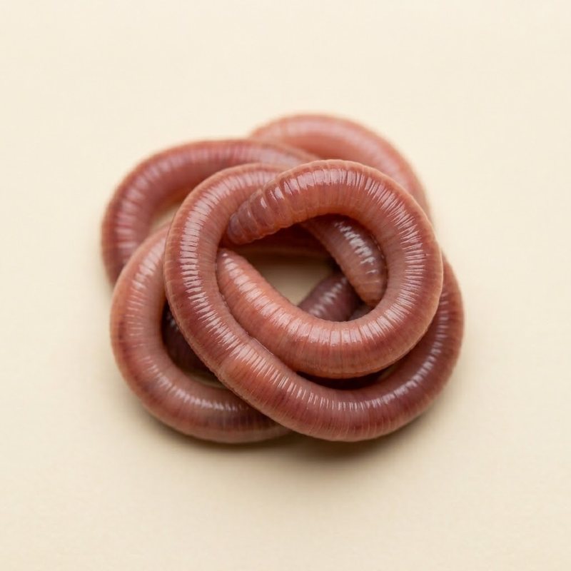 Vers de terre rose vivants (Lumbricus rubellus)